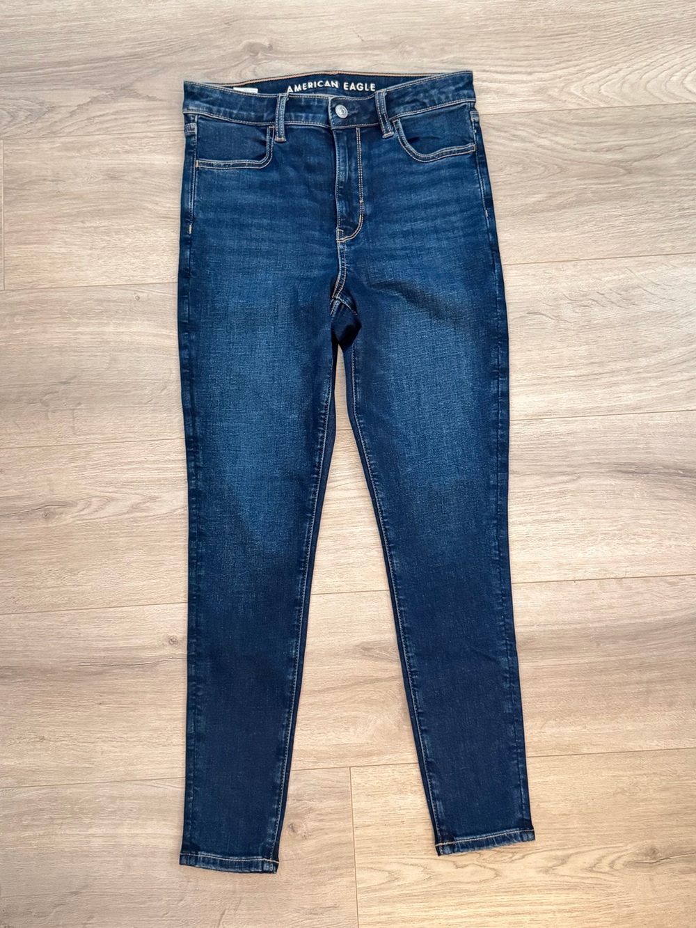 American Eagle Outfitters Dark Indigo High-Rise Skinny Jeans